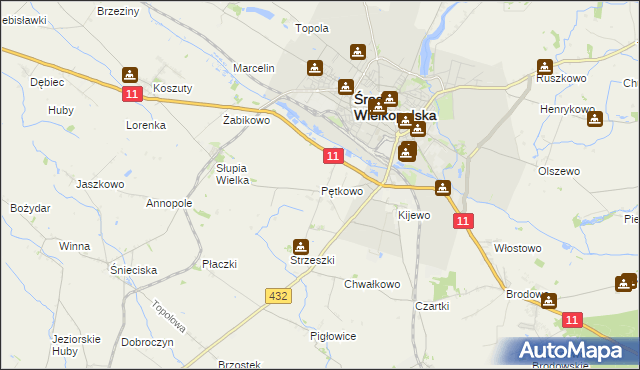 mapa Pętkowo, Pętkowo na mapie Targeo