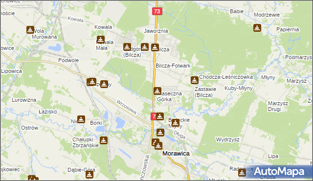 mapa Piaseczna Górka, Piaseczna Górka na mapie Targeo