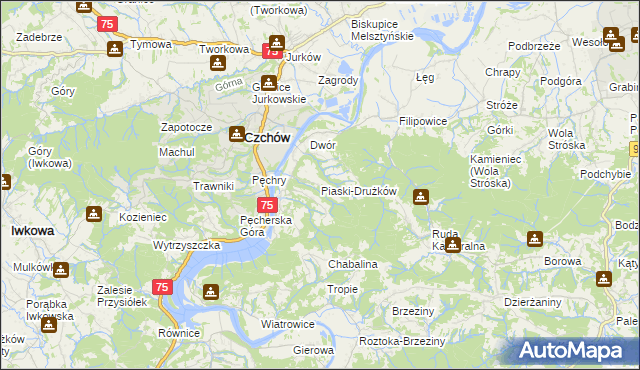 mapa Piaski-Drużków, Piaski-Drużków na mapie Targeo