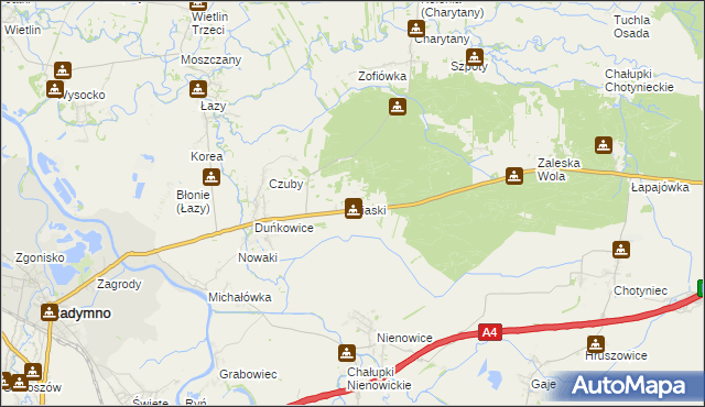 mapa Piaski gmina Radymno, Piaski gmina Radymno na mapie Targeo