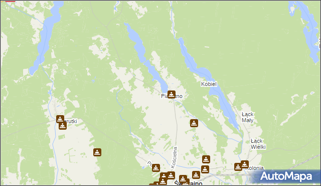 mapa Piasutno, Piasutno na mapie Targeo