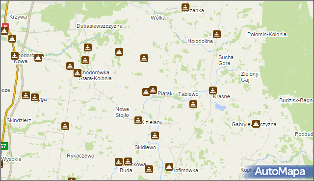 mapa Piątak, Piątak na mapie Targeo
