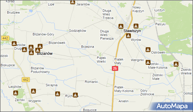 mapa Piątek Wielki, Piątek Wielki na mapie Targeo