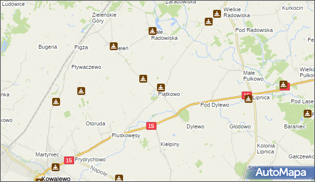 mapa Piątkowo gmina Kowalewo Pomorskie, Piątkowo gmina Kowalewo Pomorskie na mapie Targeo