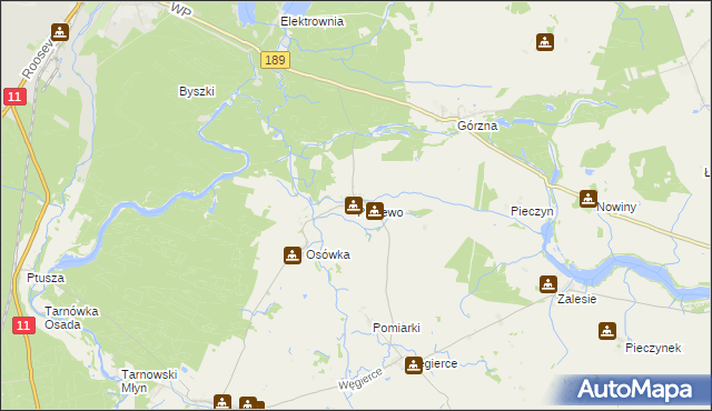 mapa Piecewo gmina Tarnówka, Piecewo gmina Tarnówka na mapie Targeo