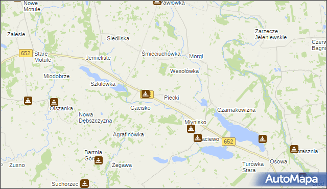 mapa Piecki gmina Filipów, Piecki gmina Filipów na mapie Targeo