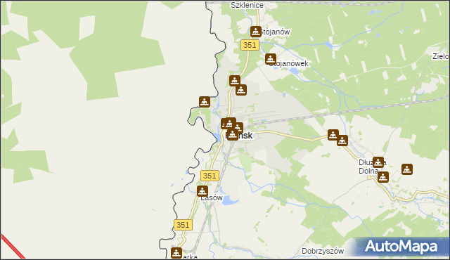 mapa Pieńsk, Pieńsk na mapie Targeo