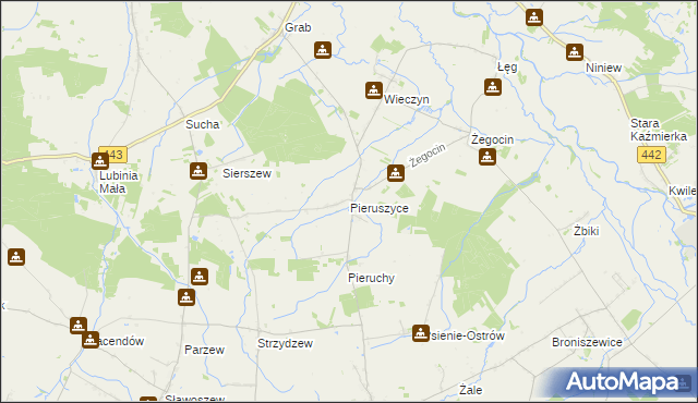 mapa Pieruszyce, Pieruszyce na mapie Targeo