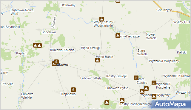 mapa Piętki-Basie, Piętki-Basie na mapie Targeo