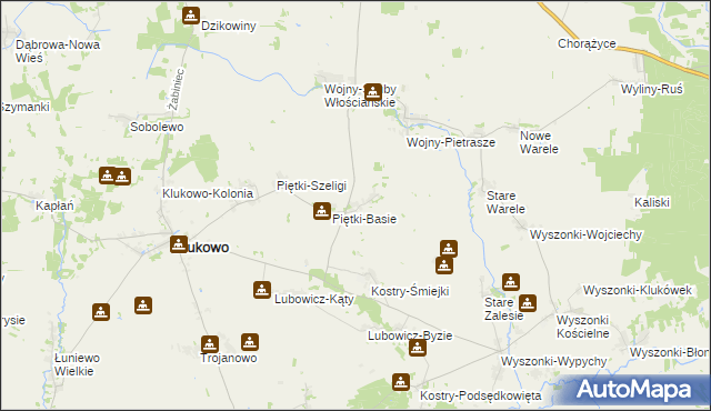 mapa Piętki-Żebry, Piętki-Żebry na mapie Targeo