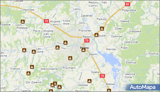 mapa Pilzno, Pilzno na mapie Targeo