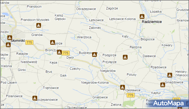 mapa Piotrkowice Wielkie, Piotrkowice Wielkie na mapie Targeo