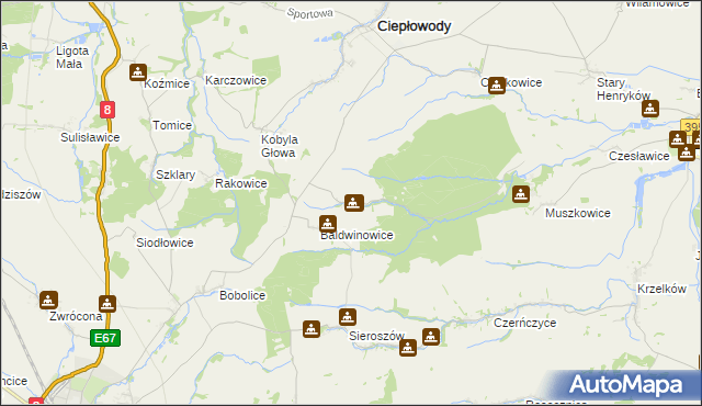 mapa Piotrowice Polskie, Piotrowice Polskie na mapie Targeo