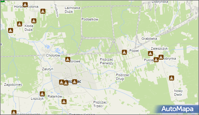 mapa Piszczac Pierwszy, Piszczac Pierwszy na mapie Targeo