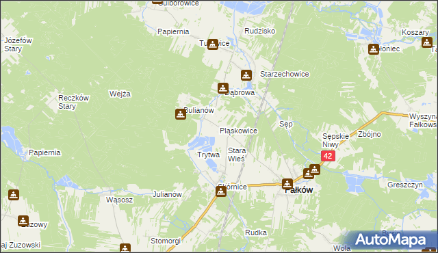 mapa Pląskowice, Pląskowice na mapie Targeo