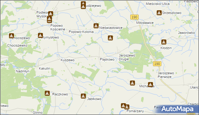 mapa Pląskowo, Pląskowo na mapie Targeo