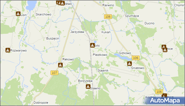 mapa Płastkowo, Płastkowo na mapie Targeo