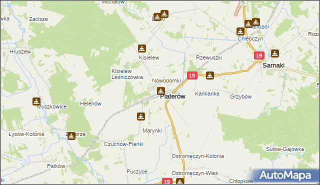 mapa Platerów, Platerów na mapie Targeo