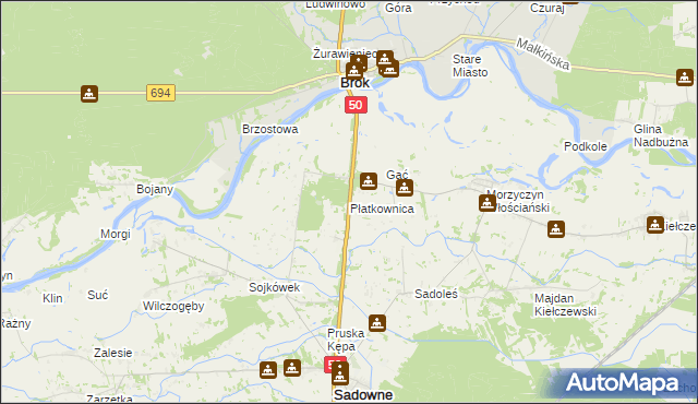 mapa Płatkownica, Płatkownica na mapie Targeo