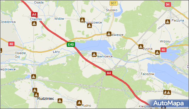 mapa Pławniowice, Pławniowice na mapie Targeo