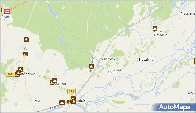 mapa Płomykowo, Płomykowo na mapie Targeo