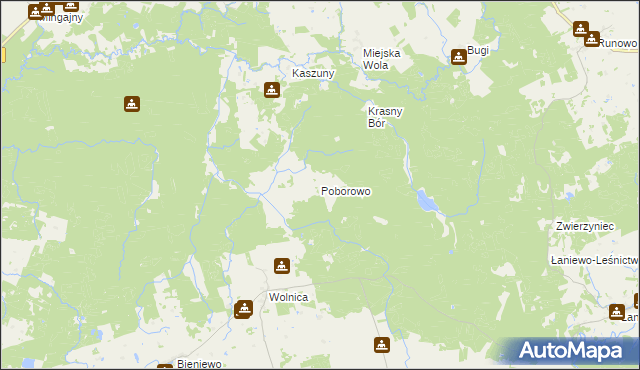 mapa Poborowo gmina Lubomino, Poborowo gmina Lubomino na mapie Targeo