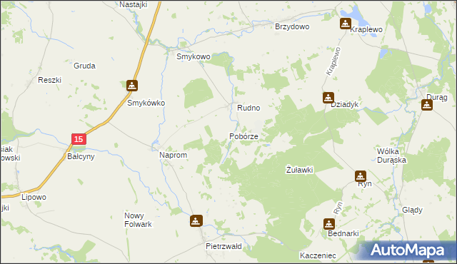 mapa Pobórze, Pobórze na mapie Targeo