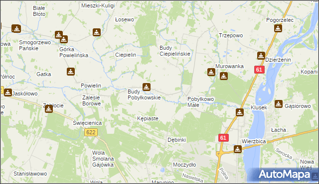 mapa Pobyłkowo Duże, Pobyłkowo Duże na mapie Targeo