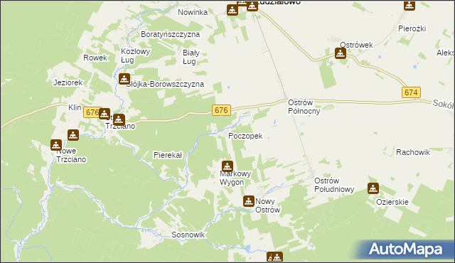 mapa Poczopek, Poczopek na mapie Targeo