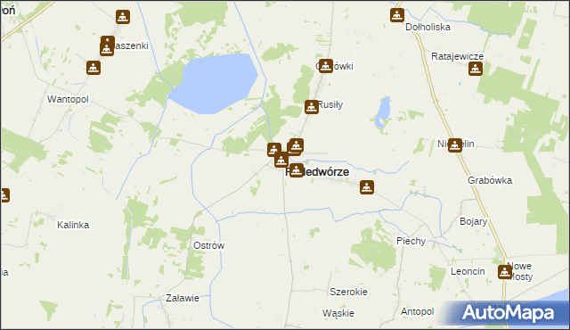 mapa Podedwórze, Podedwórze na mapie Targeo