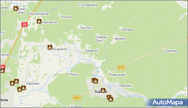 mapa Podjałówka, Podjałówka na mapie Targeo