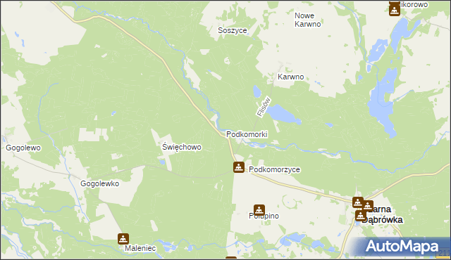 mapa Podkomorki, Podkomorki na mapie Targeo