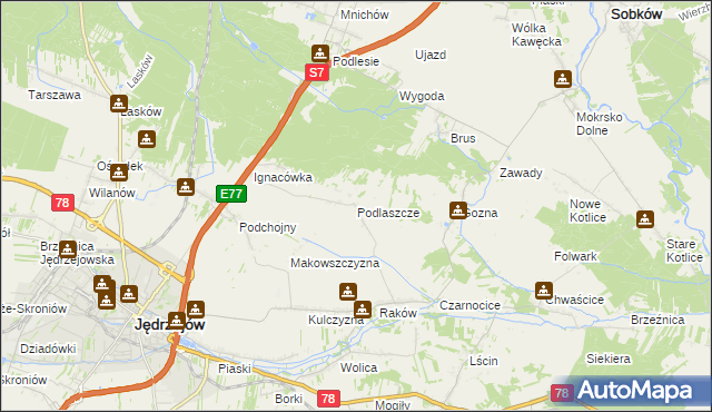 mapa Podlaszcze, Podlaszcze na mapie Targeo