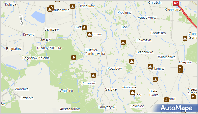 mapa Podłużyce, Podłużyce na mapie Targeo