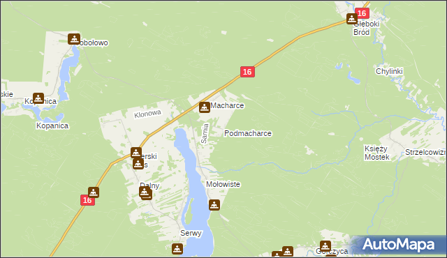 mapa Podmacharce, Podmacharce na mapie Targeo