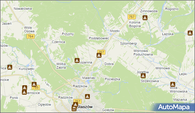 mapa Podmaleniec, Podmaleniec na mapie Targeo