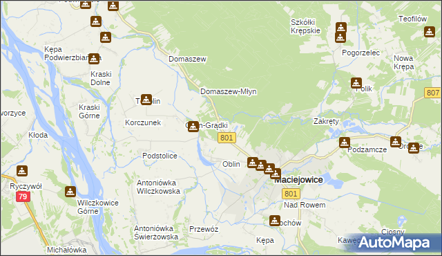 mapa Podoblin, Podoblin na mapie Targeo