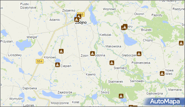 mapa Podolina, Podolina na mapie Targeo