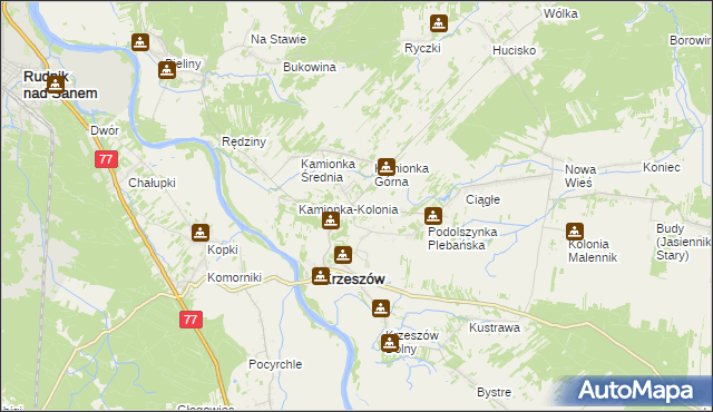 mapa Podolszynka Ordynacka, Podolszynka Ordynacka na mapie Targeo