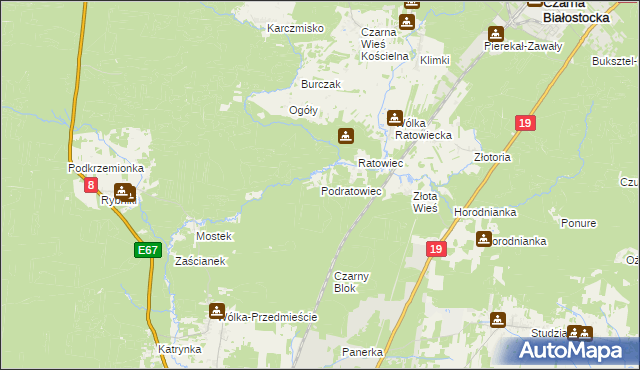 mapa Podratowiec, Podratowiec na mapie Targeo