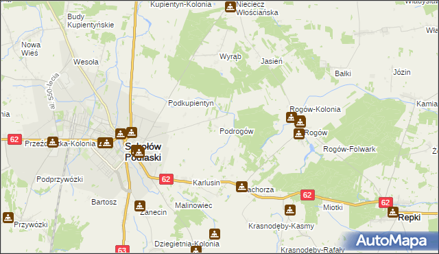 mapa Podrogów, Podrogów na mapie Targeo