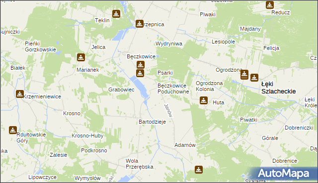 mapa Podstole, Podstole na mapie Targeo