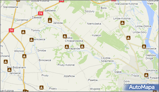 mapa Podszyn, Podszyn na mapie Targeo