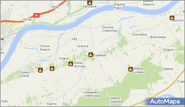 mapa Podwiesk, Podwiesk na mapie Targeo