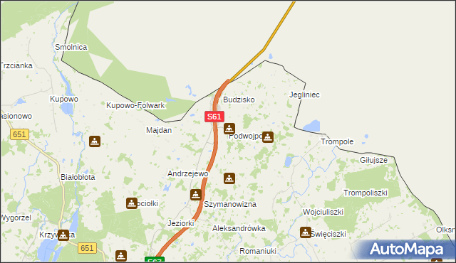 mapa Podwojponie, Podwojponie na mapie Targeo