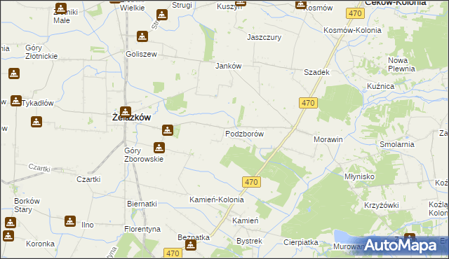 mapa Podzborów, Podzborów na mapie Targeo