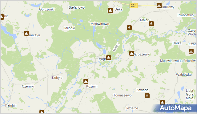 mapa Pogódki, Pogódki na mapie Targeo