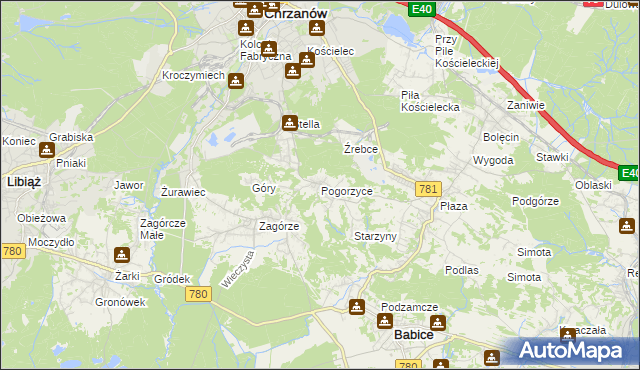 mapa Pogorzyce, Pogorzyce na mapie Targeo