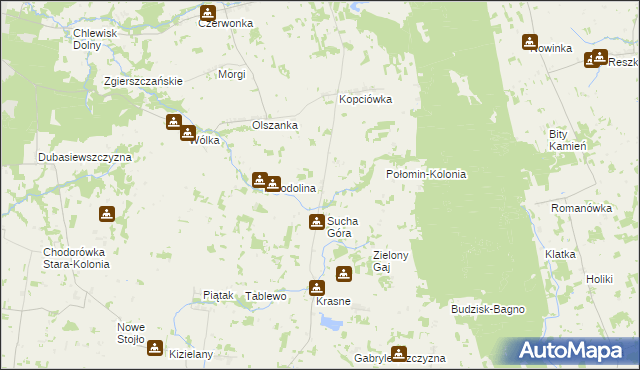 mapa Połomin, Połomin na mapie Targeo