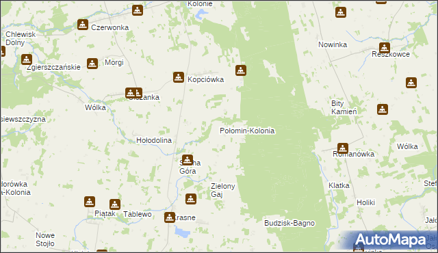 mapa Połomin-Kolonia, Połomin-Kolonia na mapie Targeo